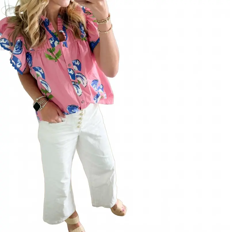 Wide Leg Trousers In White 1