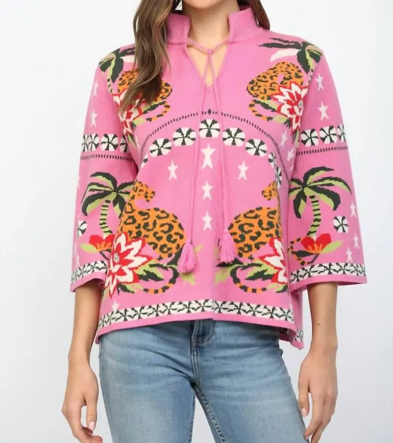 Wild & Free Sweater In Pink 1