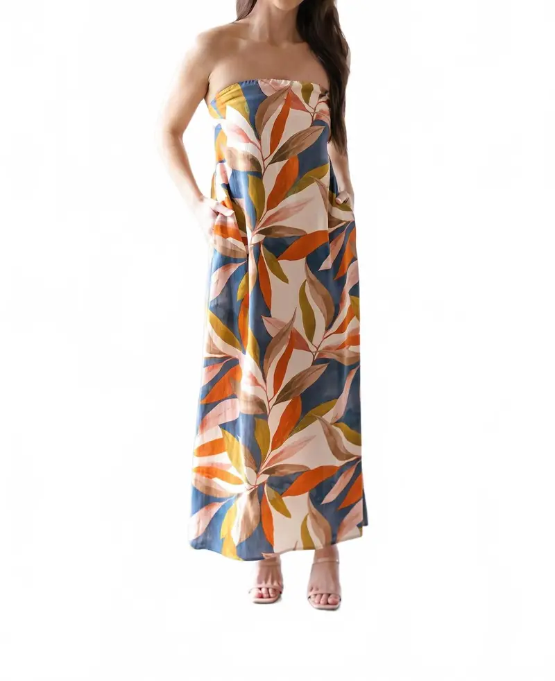Willow Strapless Dress In Multi 1