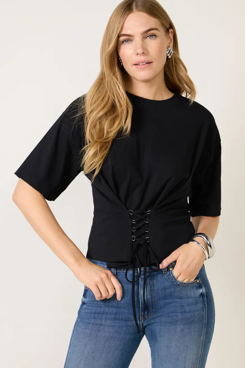 Women's Ada Waist Lace Up T-Shirt 1