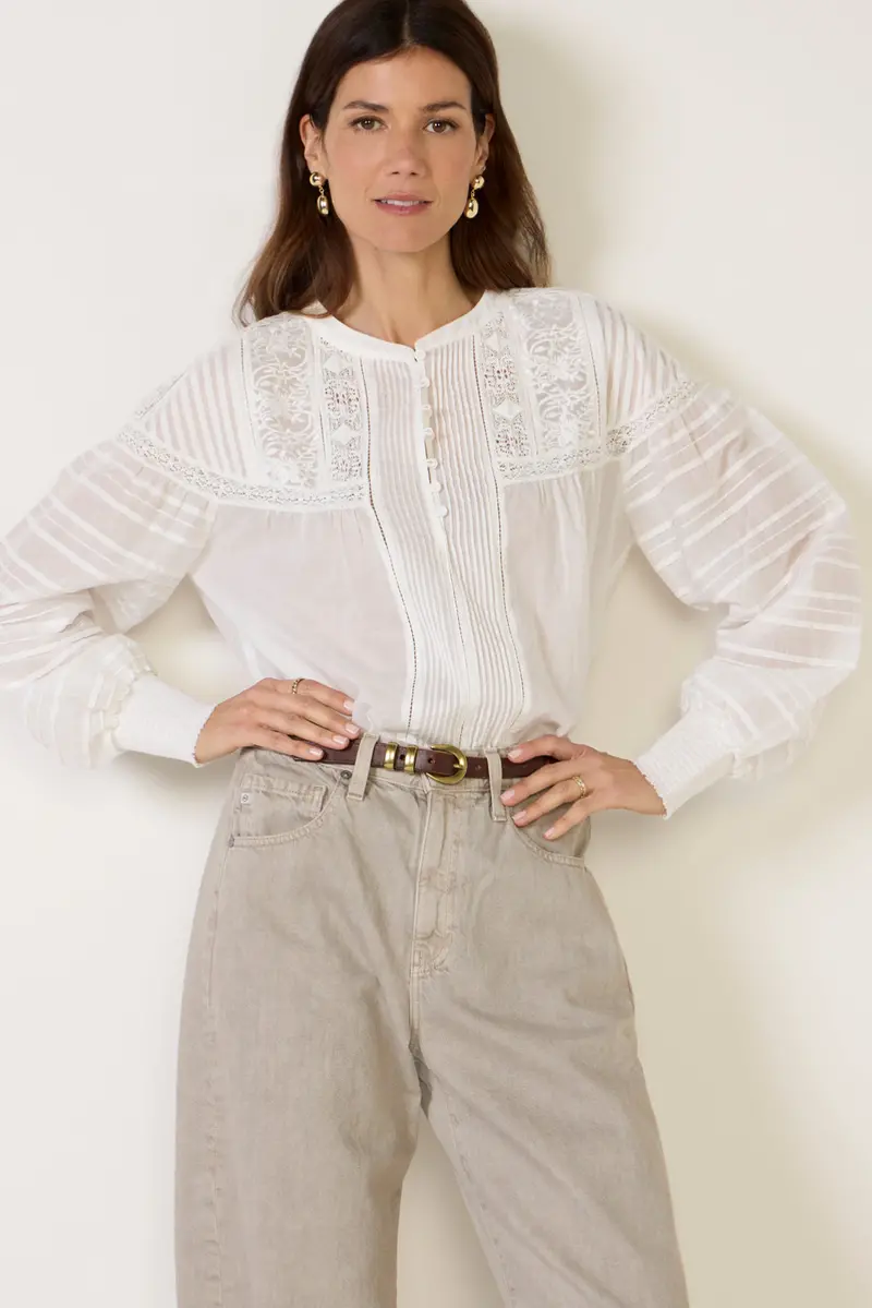 Women's Adore You Embroidered Blouse 1