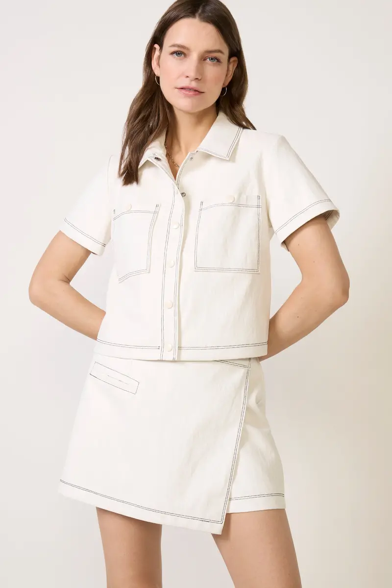 Women's Allison Faux Leather Shacket 1