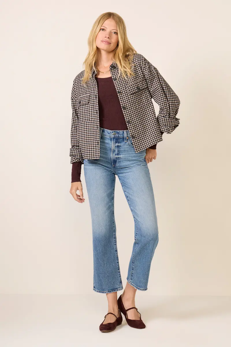 Women's Ally Crop Bootcut Jean 1