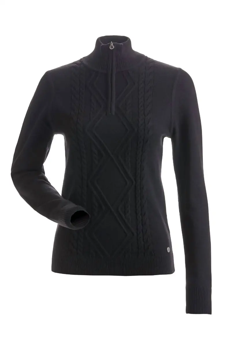 Women's Alpenglow Ski Sweater In Black 1