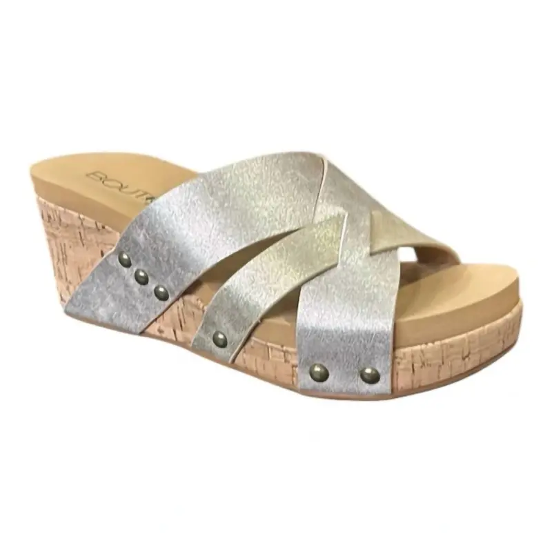 Women's Amuse Wedge Heel Sandal In Gold 1