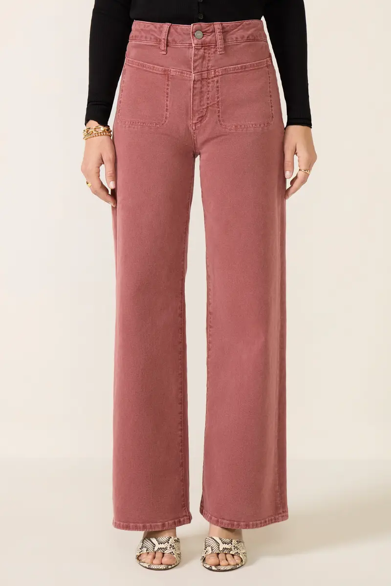 Women's Anessa W/ Front Yoke Wide Leg 31' Jean 5