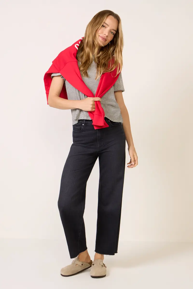 Women's Anessa W Twisted Outseam Panel Wide Leg Jean 5