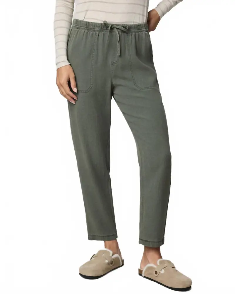 Women's Angie Straight Leg Pant In Vintage Olive Branch 1