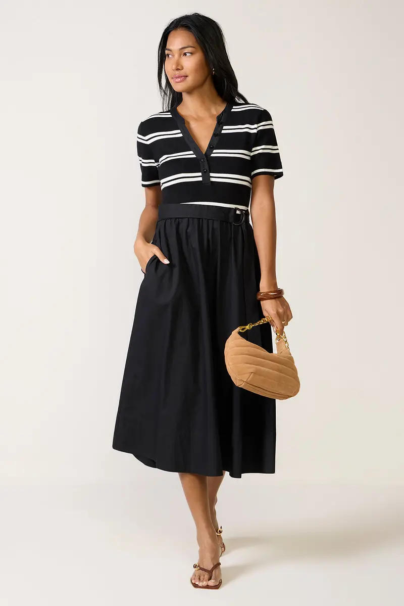 Women's Anika Twofer Henley Midi Dress 1
