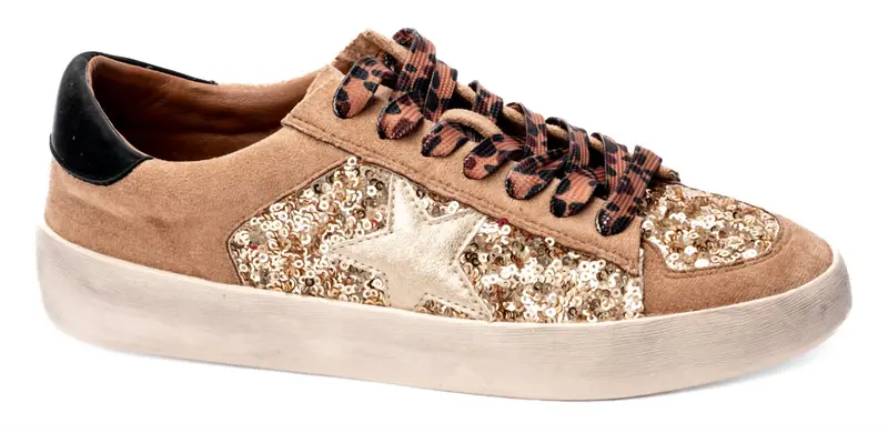 Women's Another Round Sneakers In Gold Sequins 1
