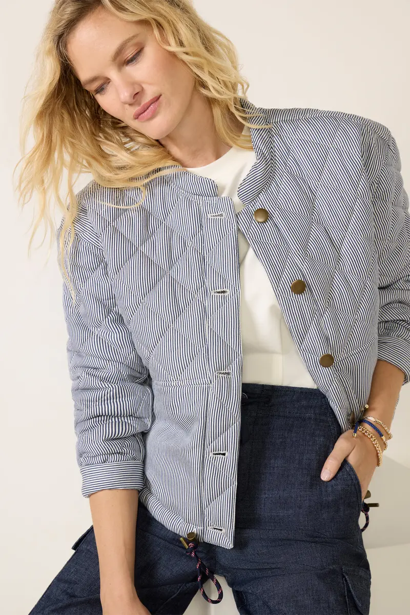 Women's Anya Railroad Stripe Quilted Jacket 1