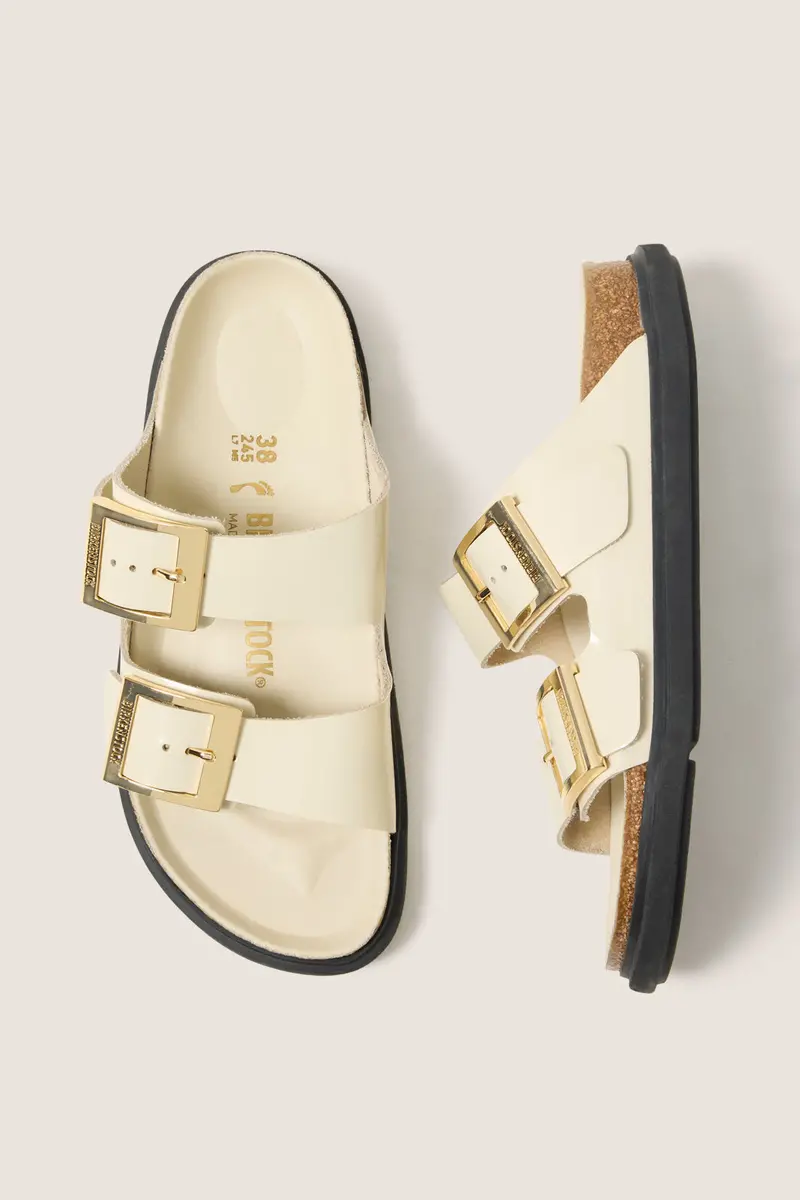 Women's Arizona Droplet Buckle High Shine Sandals 1