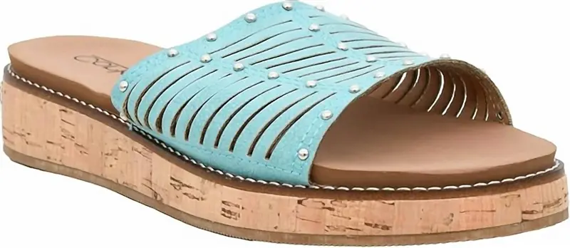 Women's At Ease Sandal In Turquoise 1