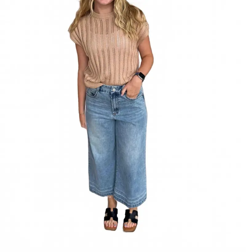 Women's Audrey Wide Leg Jean In Hillcress 1