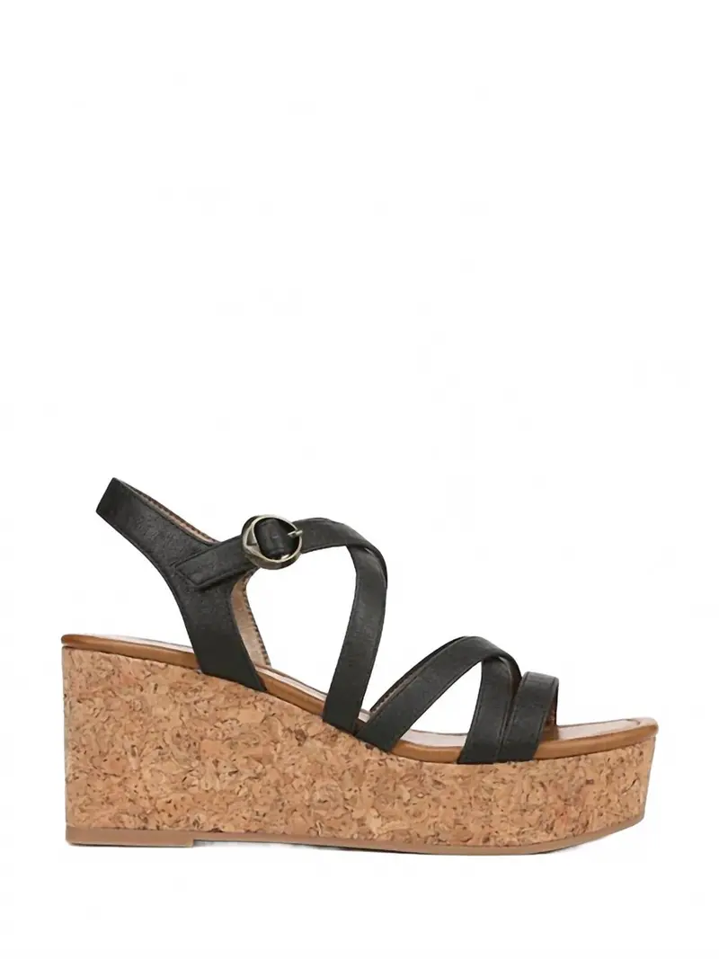 Women's Aurora Wedge Sandals In Black 1