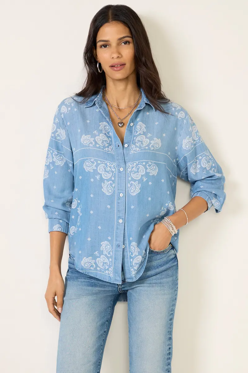 Women's Bandana Print Shirt 1