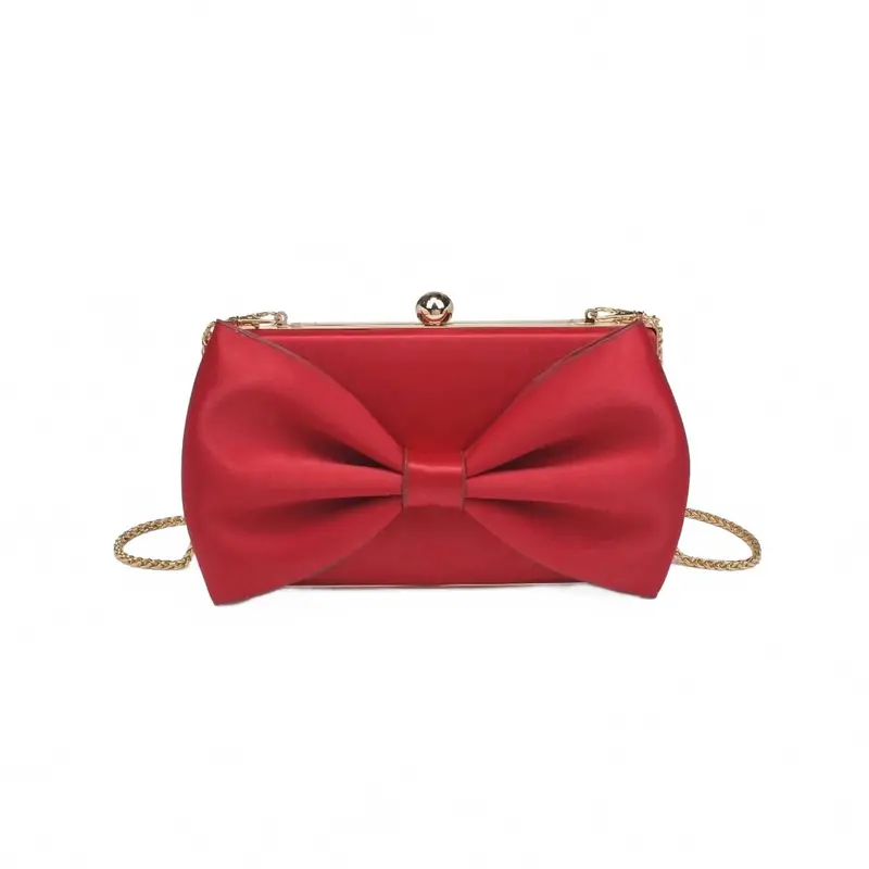 Women's Belle Bow Evening Bag In Red 1