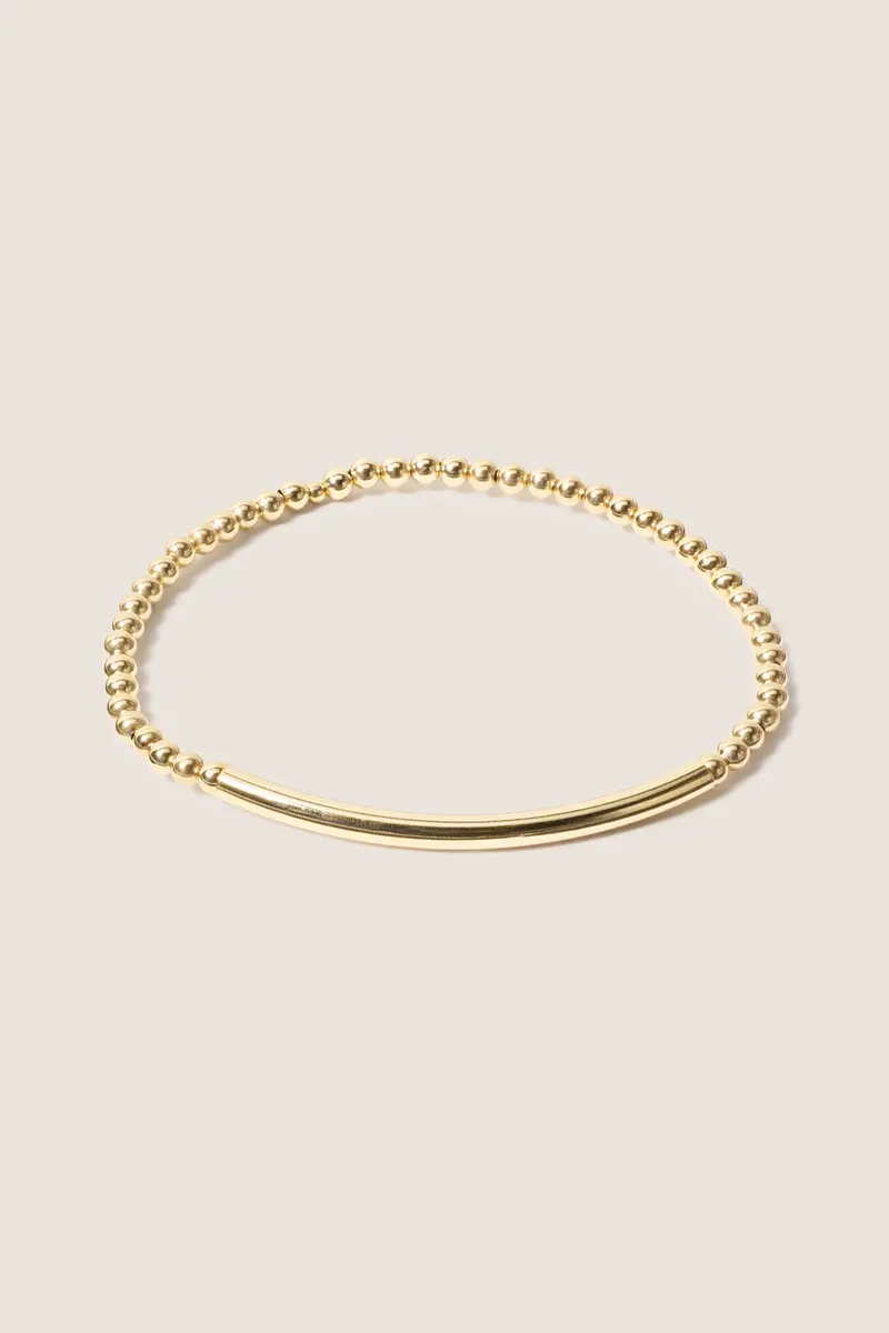 Women's Bliss Bar Smooth Gold 3Mm Bracelet 1