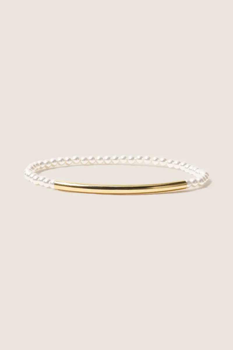 Women's Bliss Bar Smooth Pearl 3Mm Bracelet 1