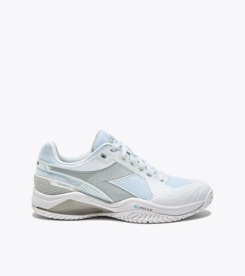Women's Blushield Torneo 3 All Ground Shoe In White/Silver 1
