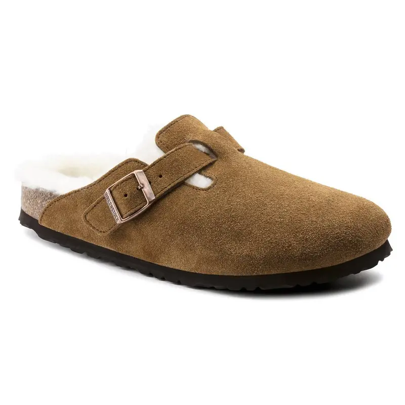 Women's Boston Vl Shearling Clogs In Mink 1