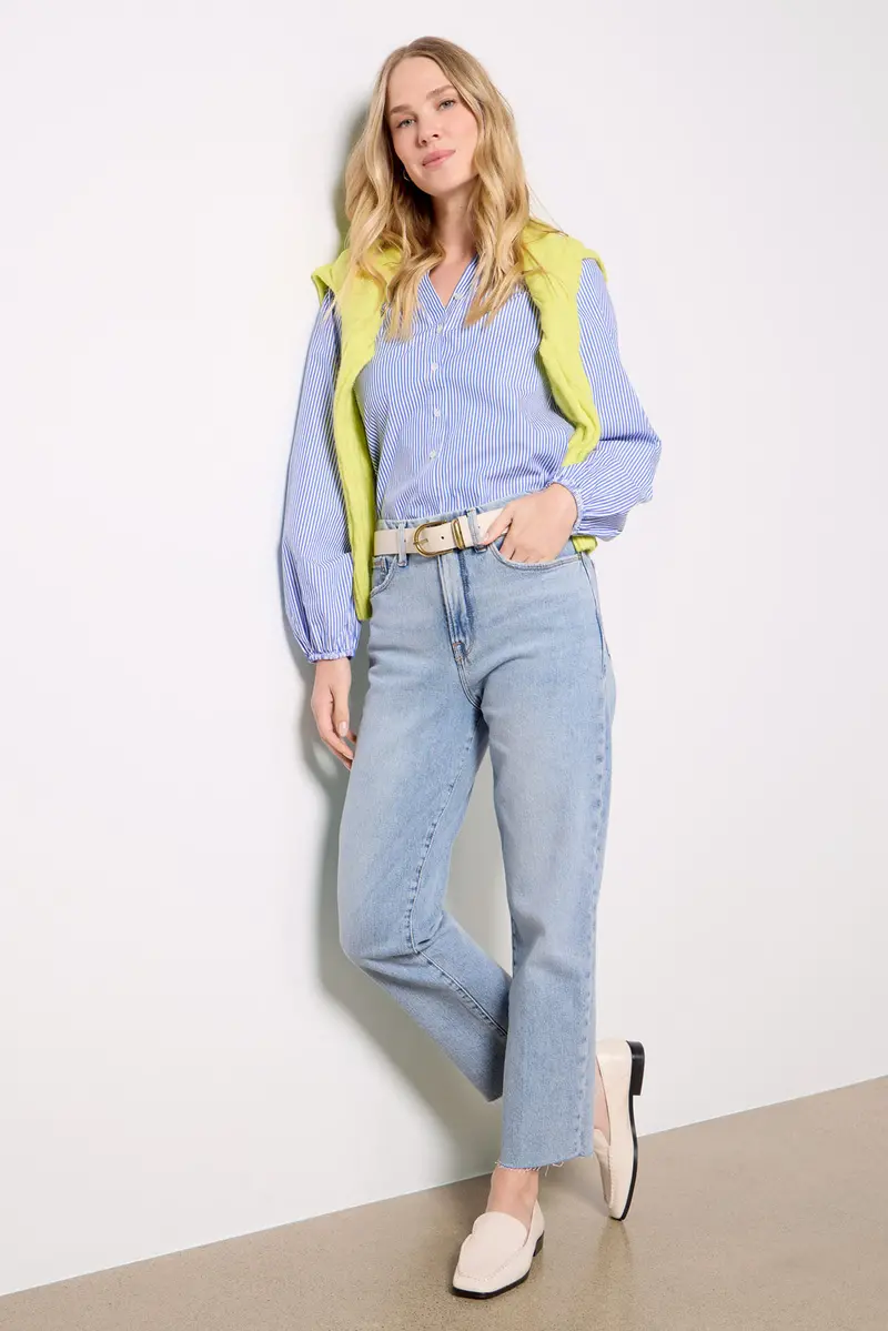 Women's Boy Straight Crop Jeans 1