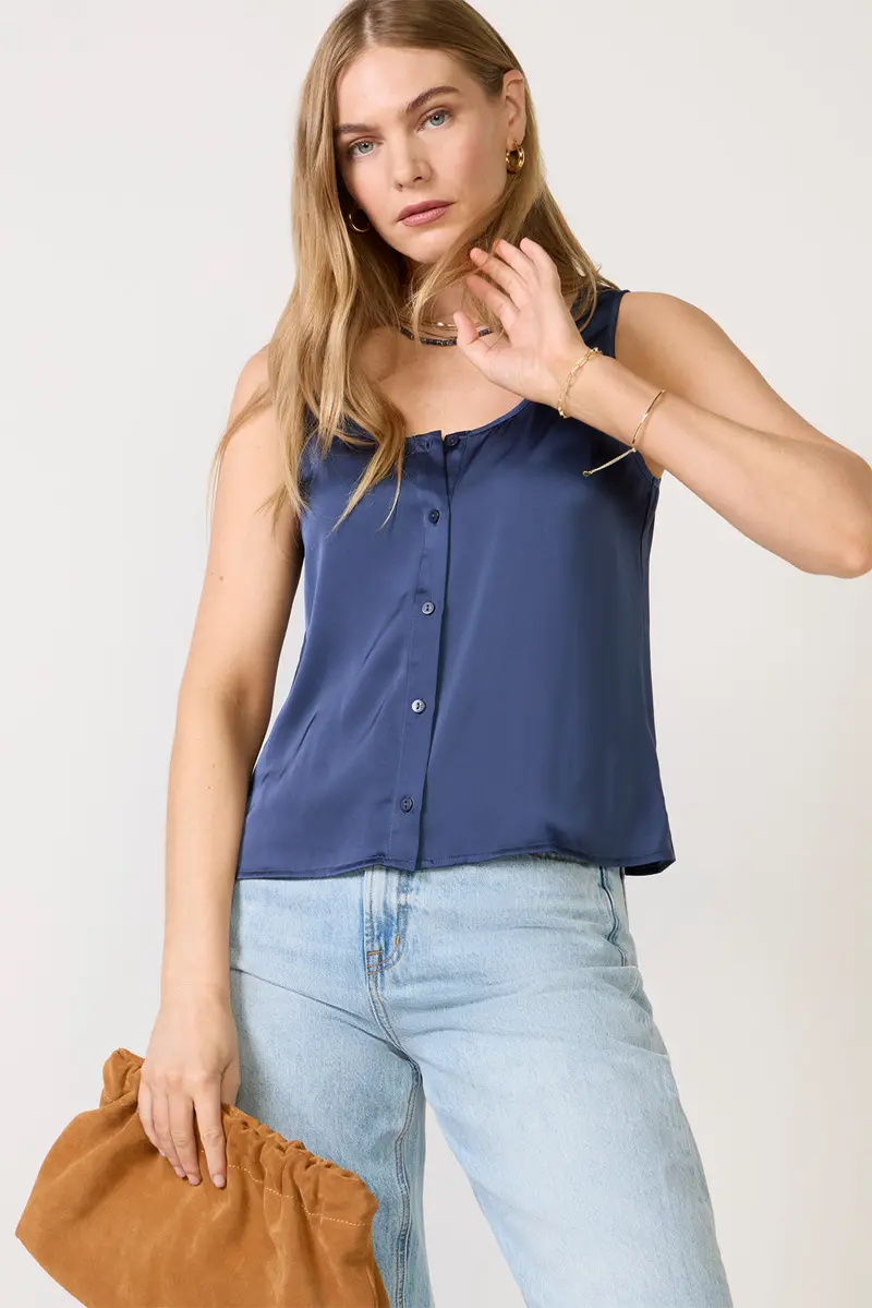 Women's Callan Satin Tank Top 1