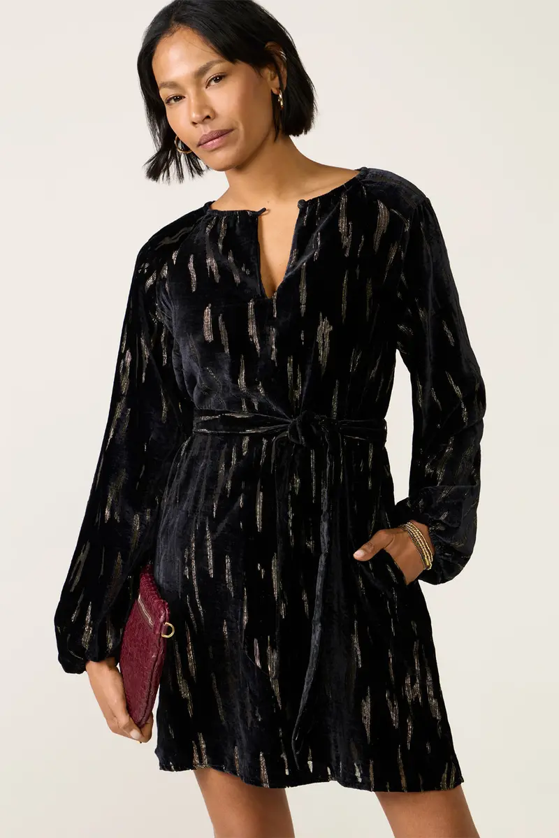 Women's Carina Velvet Shift Dress 1
