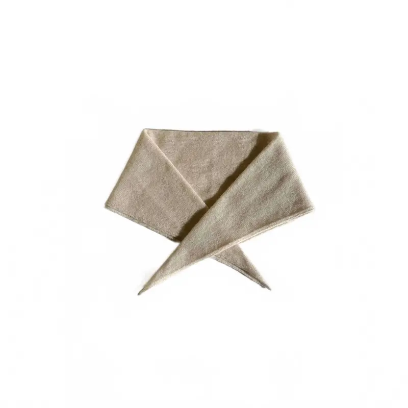 Women's Cashmere Bandana In Oatmeal 1