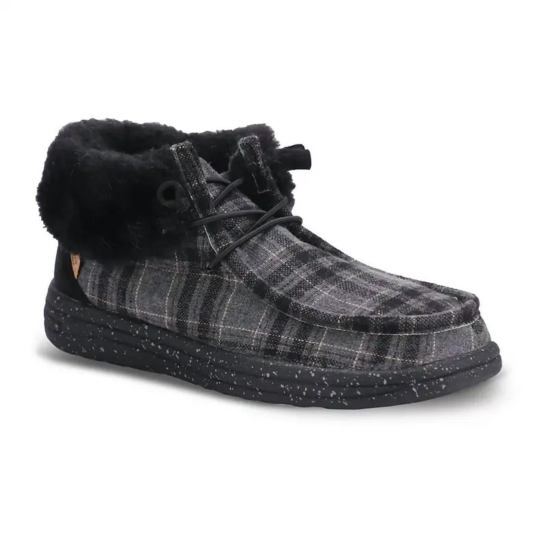 Women's Cassidy Winter Shoe In Charcoal Plaid 1