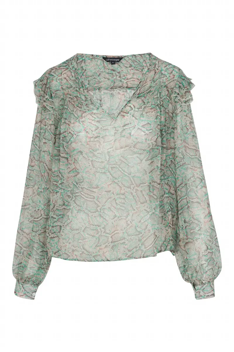 Women's Catya Blouse In Island Snake 1