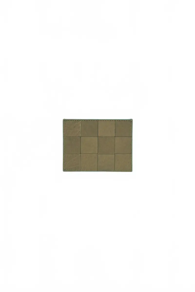 Women's Check Cardholder In Green 1