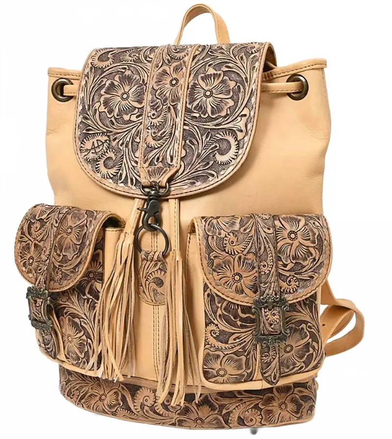 Women's Chic Backpack In Tan 1