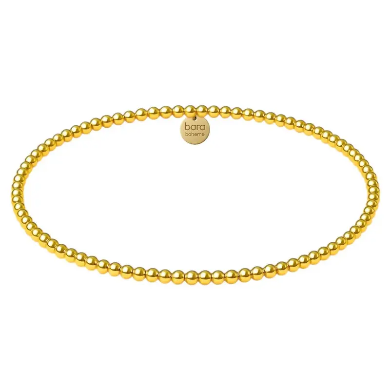 Women's Classic 2Mm Filled Beaded Bracelet In Gold 1