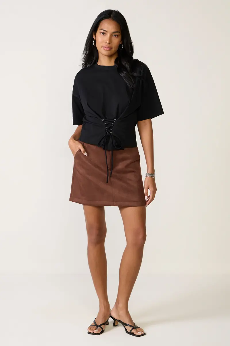 Women's Claudia Suede Mini Skirt 1