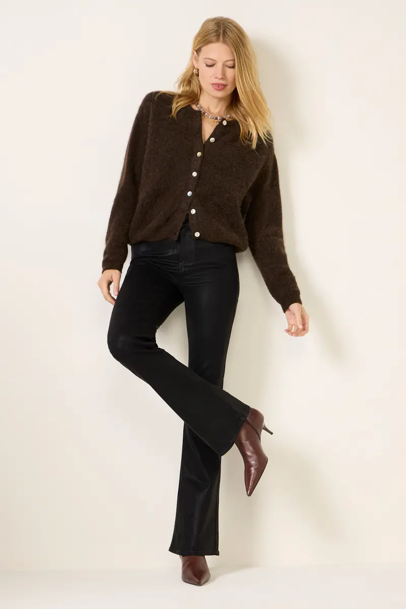 Women's Coated Laurel Canyon Bootleg Pants 1