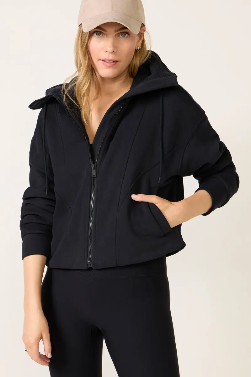 Women's Cotton Fleece Zip Up Hoodie 1