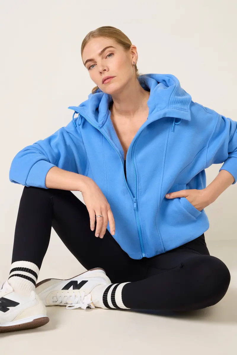 Women's Cotton Fleece Zip Up Hoodie 1