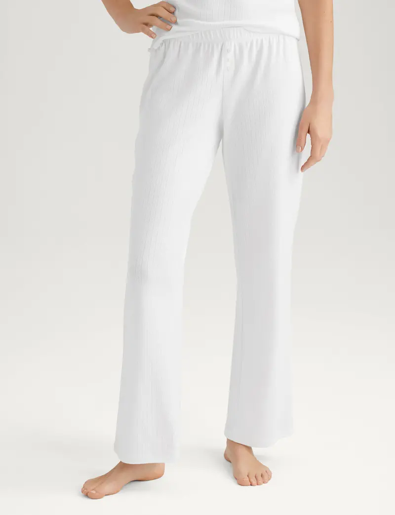 Women's Cotton Pointelle Rib Pant 1