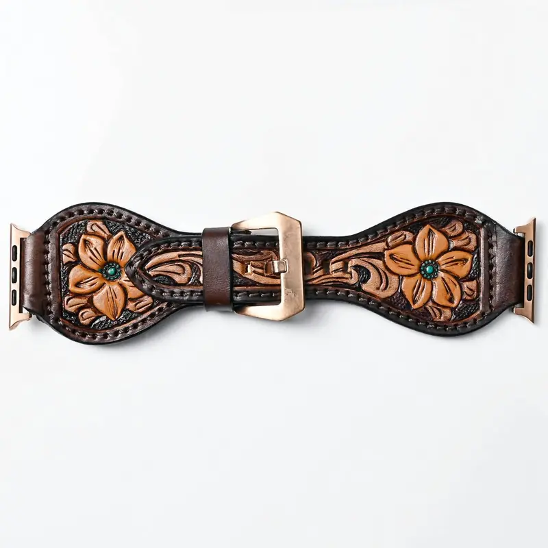 Women's Cowhide Leather Watch Strap In Brown 1