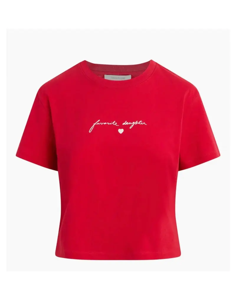 Women's Cropped Signature T-Shirt In Red 1
