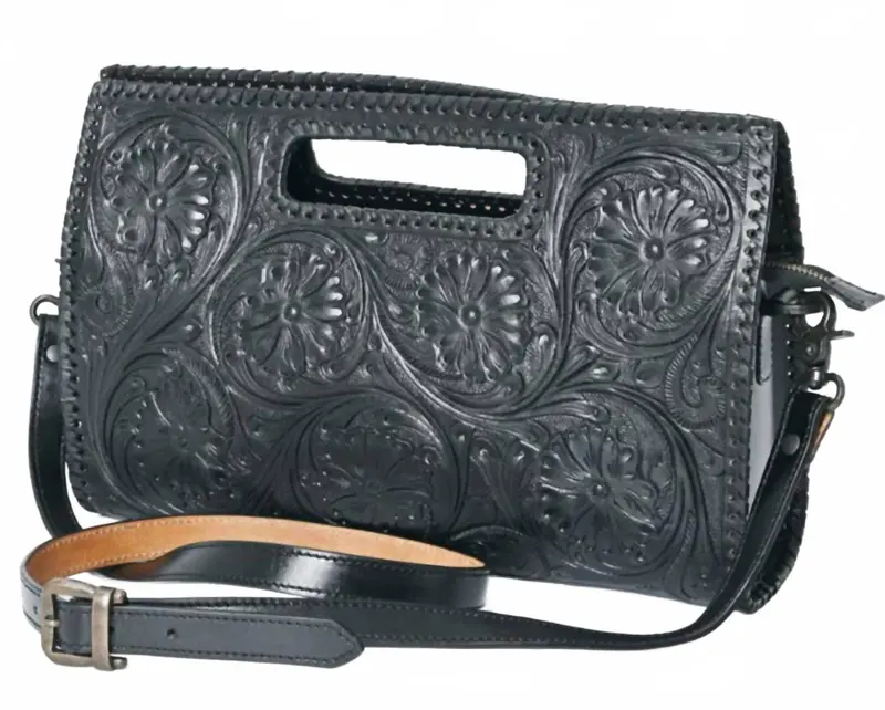 Women's Crossbody Adjustable Strap Purse In Black 1