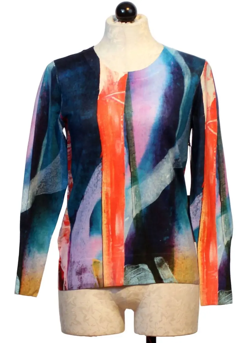 Women's Crossings On Crossings Sweater Top In Multicolor 1