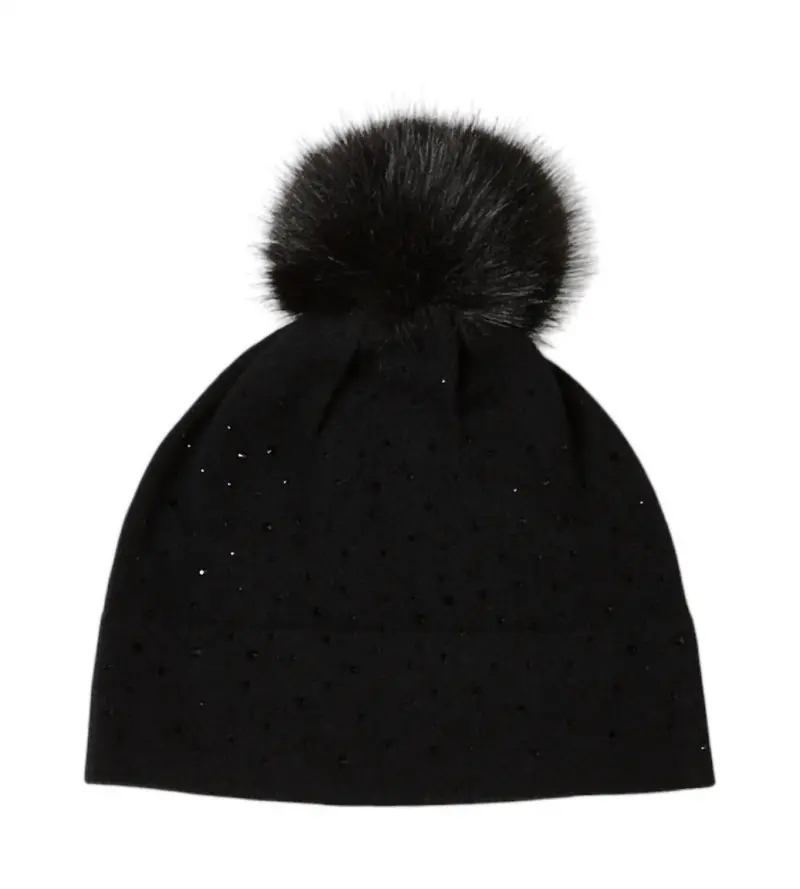 Women's Crystal Hat In Black 1
