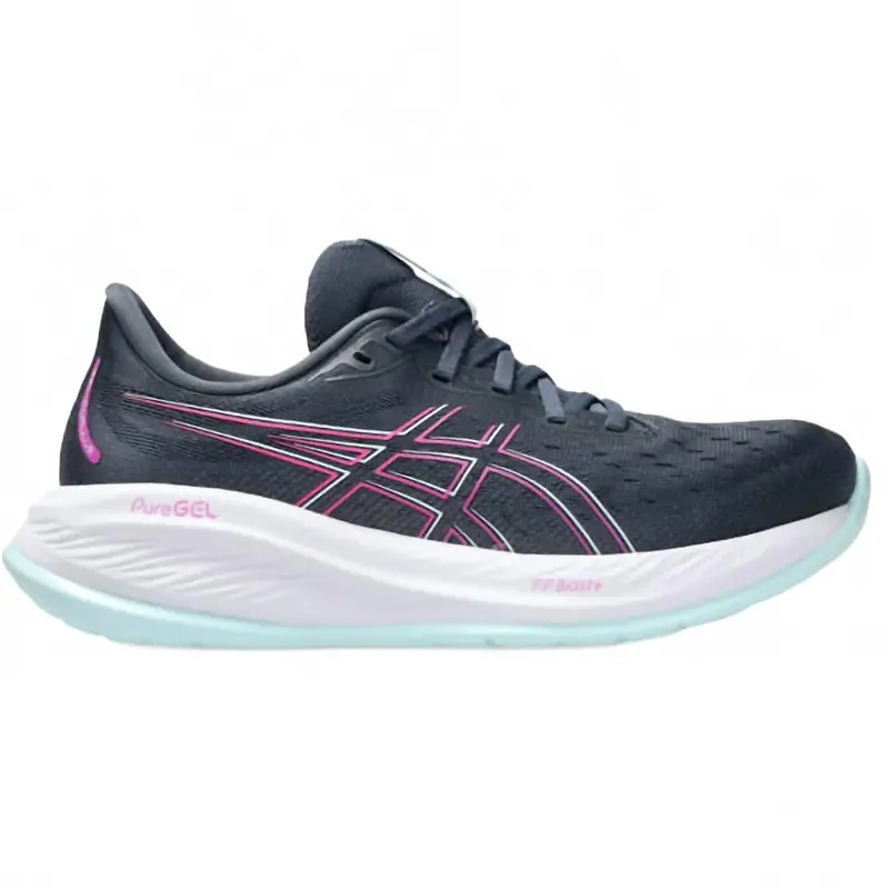 Women's Cumulus 26 Running Shoe In Tarmac/Bold Magenta 1