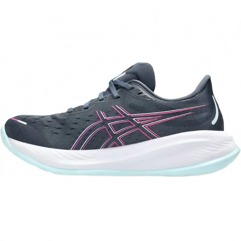 Women's Cumulus 26 Running Shoe In Tarmac/Bold Magenta 2