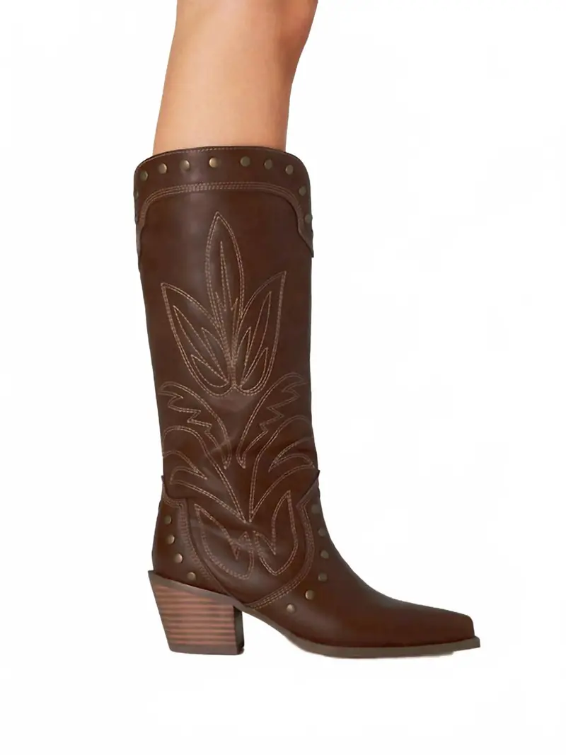 Women's Damica Western Boot In Brown 1