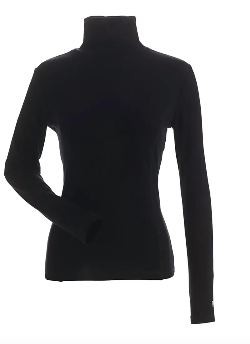 Women's Danni Rib Baselayer Top In Black 1