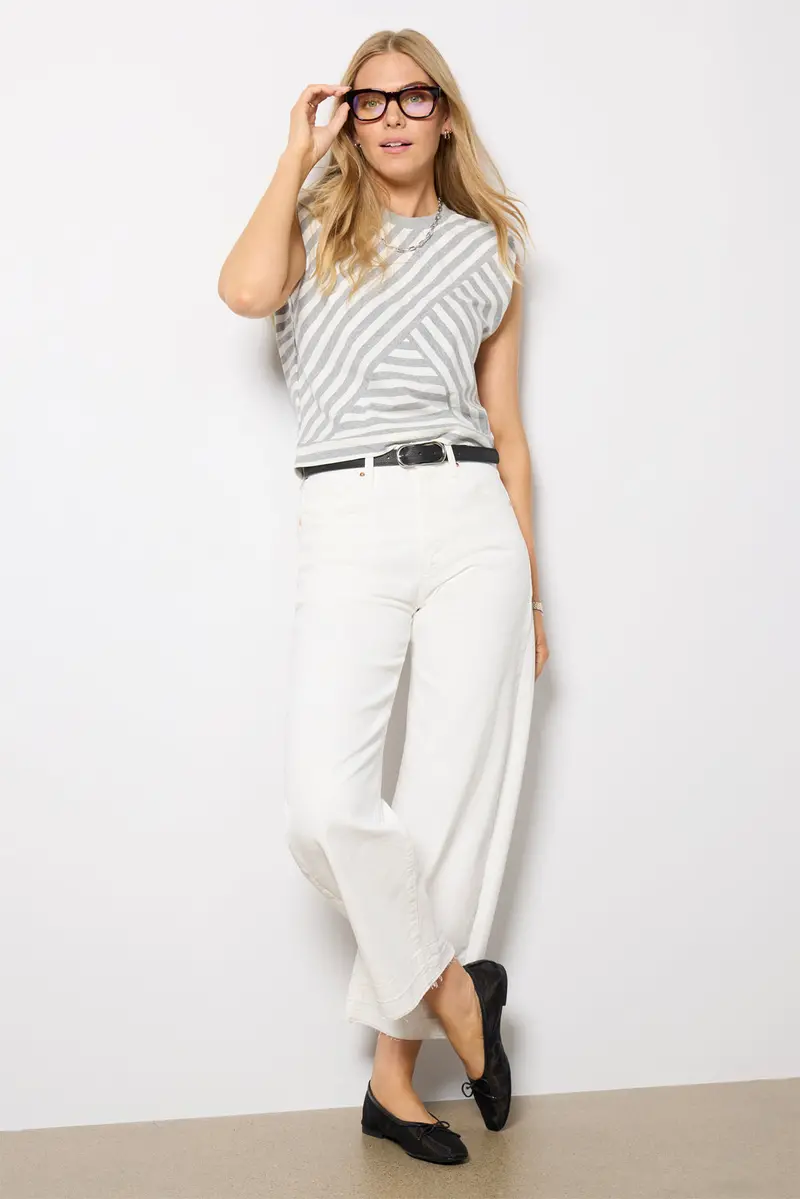Women's Daphne Strong Shoulder Stripe Top 3
