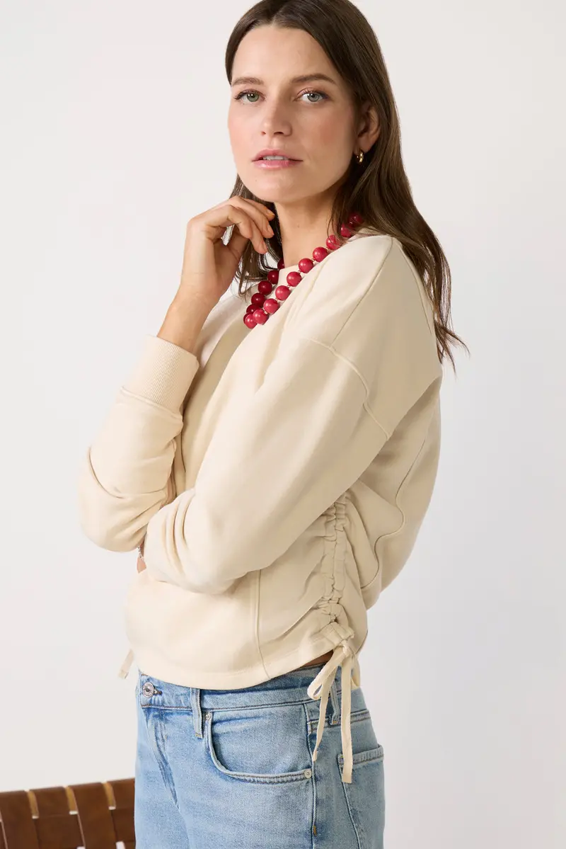 Women's Dara Side Ruched Sweatshirt 1